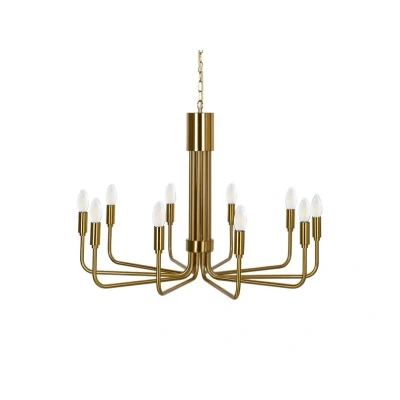 Abbildung von Lindby Kronleuchter Elanova, messing, 10 flg., Ø 80 cm, E14