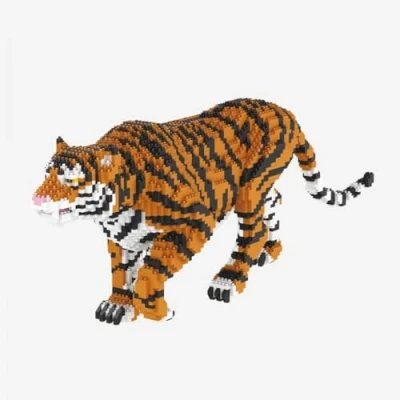 Abbildung von BlueBrixx Pro 107798 Tiger (Diamond Blocks) aus Klemmbausteinen mit 3876 Bauelementen