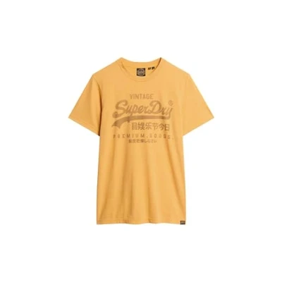 Abbildung von Superdry Classic Heritage Tshirt print, Herren, Größe: Large, Amber yellow marl