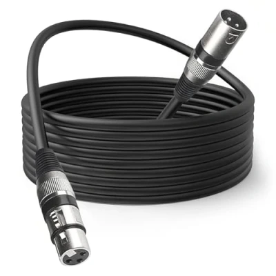 Abbildung von Dmx Kabel 5m 3 Pin Cables XLR Kabel, Microfon Buchse Stecker Polig Anschluss, Licht Signalkabel Kanonenkopf mit Connector für Led Parlicht