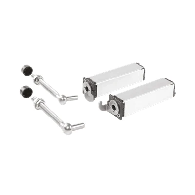 Abbildung von LOCINOX SWING40 130, Silber Torband mit Feder für Gartentore SWING40, f. Vierkantrohr, Länge 130 mm