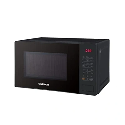 Abbildung von Daewoo MMF0G20T3B001 Mikrowelle mit Grill (700W, 1100W Grill, 20 L Garraum, 5 Leistungsstufen, 8 Auto Menü Optionen, Timer, Kindersicherung), Schwarz