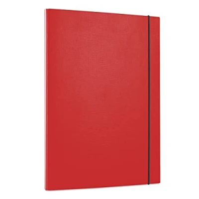 Abbildung von Elastische Mappe A4, 3 Klappen, rot, 1 Stk.