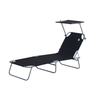 Abbildung von Sonnenliege Gartenliege Wellnessliege Strandliege klappbar mit Sonnenschutz