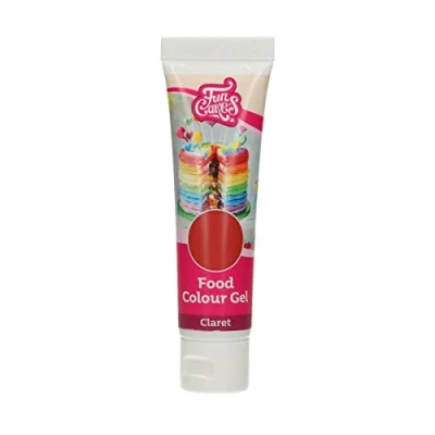 Abbildung von FunCakes Food Colour Gel Claret: Hochkonzentrierte Lebensmittelfarbe für Teig, Sahne, Fondant, Marzipan. Einfache Dosierung. Einzelne Tropfen, um lebendige Farben zu erzeugen. Halal. 30 g.