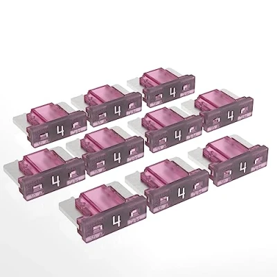 Abbildung von AUPROTEC Mini LP Kfz Sicherungen Flachstecksicherungen 2A 30A Auswahl: 4A Ampere pink, 10 Stück