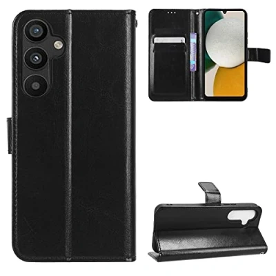 Abbildung von Kukoufey Hülle für Samsung Galaxy A34 5G Leder,Hülle SM A346B/DSN / A346E/DS A346M A346E A346B Schutzhülle Case Cover Black