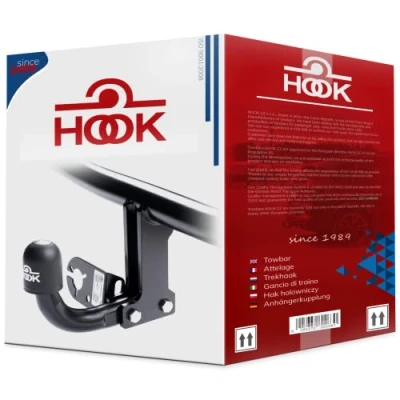 Abbildung von Hook starre AHK Anhängerkupplung kompatibel mit Dacia Dokker Van/furgon 2013 2016 + universell Elektrosatz 7 polig