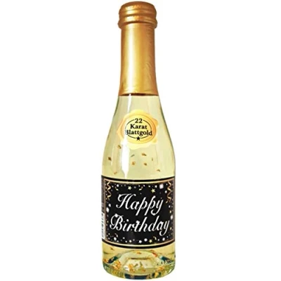 Abbildung von AV Andrea Verlag Pfeif auf&#039;s Alter neutral im Geschenke Set für Frauen zum Geburtstag mit Piccolo 22 Karat Blattgold Gold schwarz (Piccolo HB 56008)