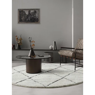 Abbildung von the carpet Teppich &quot;Ideal&quot;, rund, Shaggy eleganter Wohnzimmer Hochflor