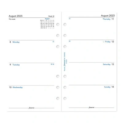 Abbildung von Filofax Personal WEEK ON TWO PAGES ENGLISH MID YEAR AUG 22 JUL 23