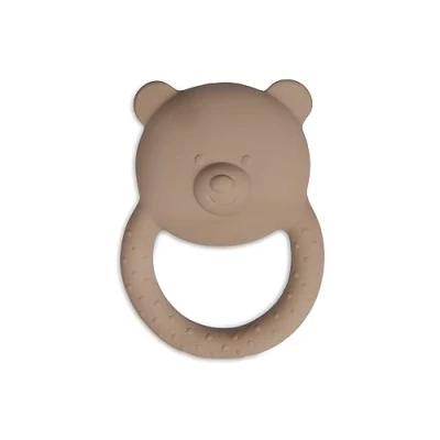 Abbildung von Jollein 101 001 67008 Gummi Beißring aus Naturkautschuk Teddybär biscuit