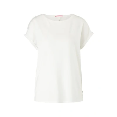 Abbildung von QS by s.Oliver Loose FIT Tshirt basic, Damen, Größe: Large, Ecru