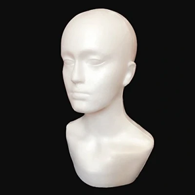 Abbildung von Weißer Schaumstoffkopf, männlich, Kopf Modell, für Perücken, Mützen, Hüte, Schaumstoff Mannequin Styropor von Gemini Mall®