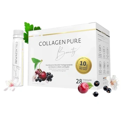 Abbildung von COLLAGEN PURE Beauty mit 10g Kollagen je Trinkampullen, Packung à 700 ml