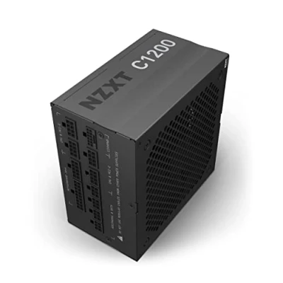 Abbildung von NZXT C1200 PSU 1200 Watt Gaming PC Netzteil ATX 3.0 PCIe 5.0 12VHPWR Anschluss 80 Plus Gold Effizienz Voll Modular Zero Fan Mode Schwarz ummantelte Kabel 10 Jahre Garantie