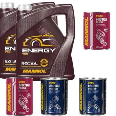 Abbildung von 10L Motoröl MANNOL Energy 5W 30 2xMotor Doctor + Motor Flush