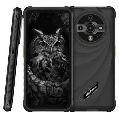 Abbildung von Ulefone Armor X31 PRO 5G Outdoor Smartphone Ohne Vertrag, 64MP+25MP Kamera (Nachtvision &amp; Blendenblitz), 16GB+256GB, 6,56&quot; HD+120Hz, IP68 Android 14 Robustes Handy, 3 Kartenslot, GPS NFC Schwarz