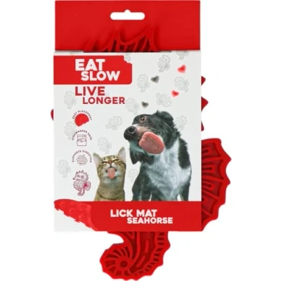 Abbildung von Eat Slow Live Longer Leckmatte Seahorse Blau