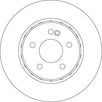 Abbildung von TRW DF6646S Bremsscheibe 300 12 5 112 voll, Verbundbremsscheibe lackiert MERCEDES BENZ: C Klasse Limousine, T modell, Coupe