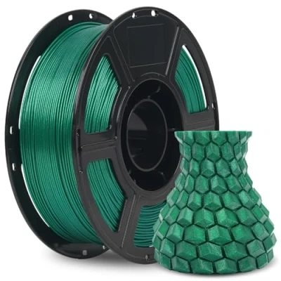 Abbildung von Flashforge Sparkle HS PLA Filament 1,75 mm 1 kg Hochgeschwindigkeits 3D Druckfilament mit Glitzereffekt in schimmerndem Aurora Grün