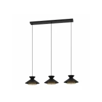 Abbildung von Eglo 43886 Hängeleuchte GRIZEDALE Stahl schwarz, messing E27 3X40W L:96cm B:26cm H:110cm dimmbar