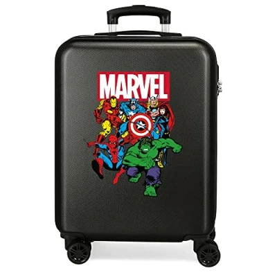 Abbildung von Marvel Avengers Sky Kabinenkoffer Schwarz 38x55x20 cms Hartschalen ABS Kombinationsschloss 34L 2,6Kgs 4 Doppelräder Handgepäck