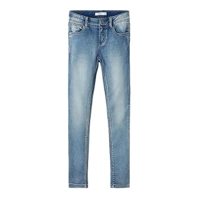 Abbildung von Name it Nkfpolly Dnmtonson PANT Jeans Skinny Fit für Kinder, Größe: 164, Blue denim