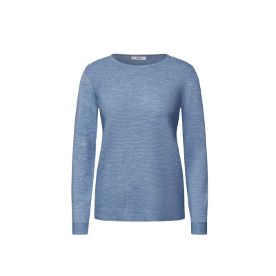 Abbildung von Cecil Struktur Strickpullover, Damen, Größe: XXL, Blau