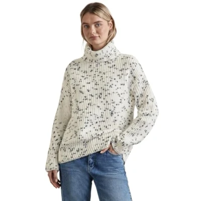 Abbildung von Street One Gemustert Strickpullover, Damen, Größe: 42, Weiß