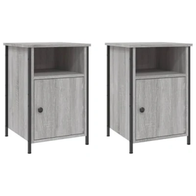 Abbildung von vidaXL Nachttisch Nachttische 2 Stk. Grau Sonoma 40x42x60 cm Holzwerkstoff (2 St)