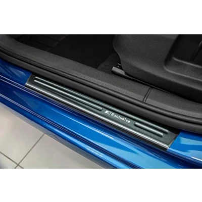 Abbildung von tuning art XF510 1 Edelstahl Einstiegsleisten Set passend für Skoda Octavia 3 2012 2020, Farbe:Anthrazit