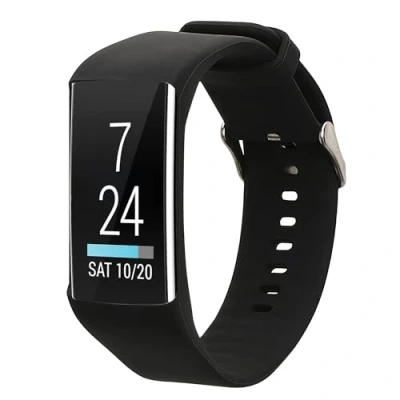 Abbildung von kwmobile Ersatzarmband kompatibel mit Polar A360 / A370 Armband Fitnesstracker Band aus Silikon in Schwarz