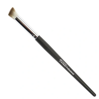 Abbildung von Lidschattenpinsel, edler Makeup Pinsel in Schwarz, abgeschrägter Lidfaltenpinsel aus Naturhaar, Länge: 17,5cm von Fantasia