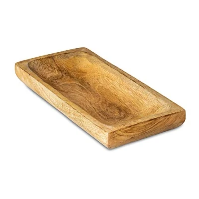 Abbildung von levandeo Tablett Holzschale Mango 31x15 cm Tischdeko Obstschale Dekoschale Holz Natur