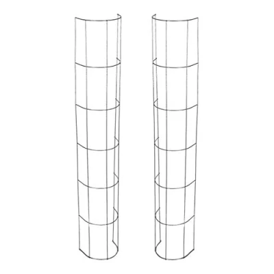 Abbildung von Spetebo Rankgitter aus Metall für Fallrohre 120 cm 2 Stück halbrundes Gitter Pflanzengitter