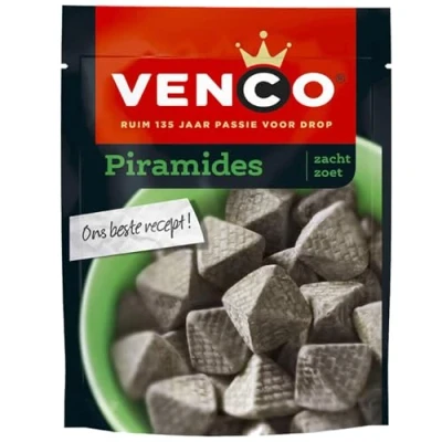 Abbildung von Venco Piramides 225g I Weich Süße Lakritz aus den Niederlanden Holländische Weiche Zoete Drop Holland