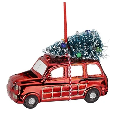 Abbildung von Christbaumschmuck Weihnachtsschmuck Weihnachtskugeln Baumkugeln Baumschmuck Christbaumkugeln Deko Weihnachten Motive/Farbe: Tannen Express 12cm