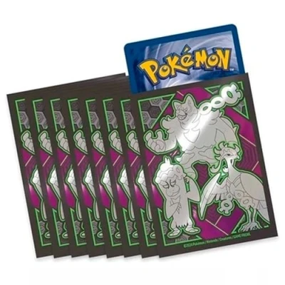 Abbildung von Elite Pokemon Trainer Boxhüllen [65 Hüllen], Präsentieren Sie Ihre Karten mit den Werbehüllen der ETB Boxen, Hüllen (Okidogi, Munkidori &amp; Fezandipiti)