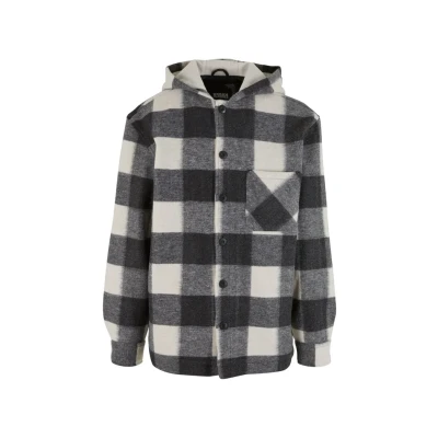 Abbildung von Urban Classics BIG Check Jacket WITH HOOD Winterjacke, Herren, Größe: 3XL, Whitesand black