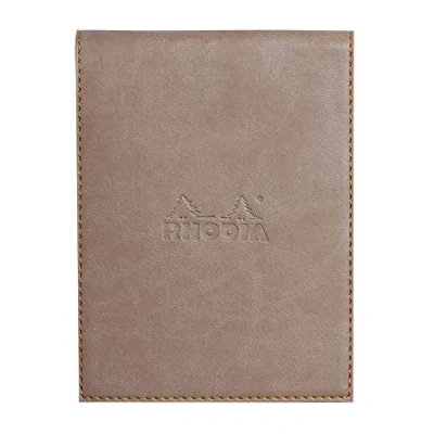Abbildung von Rhodia 128204C Notizblock N12 (mit Schutzhülle aus Kunstleder, 9,5 x 13 cm, liniert, schick und elegant, ideal für Ihre Notizen) 1 Set, maulwurfsgrau