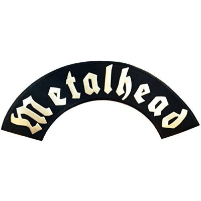 Abbildung von Metalhead, Heavy Metal, Hardrock Hardcore Kutten BACKPATCH Aufnäher Abzeichen