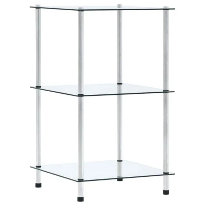 Abbildung von Regal mit 3 Ablagen Transparent 40x40x67 cm Hartglas