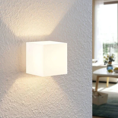 Abbildung von Lindby Nanda Glas Wandleuchte, rund