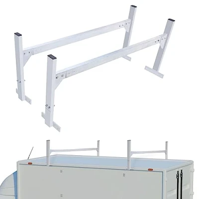 Abbildung von VEVOR Dachleiterträger Relingträger 2 STK. 3002060 mm Länge Einstellbar Truck Rack 150230 Höhe, 181 kg Belastbar LKW Gepäckträger Racks Aluminiumlegierung Gegen Rost, Korrosion Dachträger