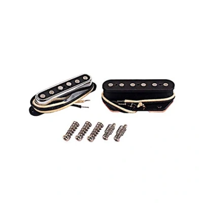 Abbildung von Alnicov Noiseless Vintage Gitarren Tonabnehmer Set Hals und Brücken für E Ersatzteile im Tele Telecaster Stil mit F Zeichen