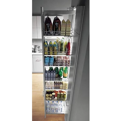 Abbildung von Hochschrank Auszug Vollauszug Apotheker mit 5 Einhängeböden Frontauszug für Korpusbreite 300 mm Korpushöhe 1600 2000 Apothekerauszug Dämpfung 1 Komplett Set die Küche