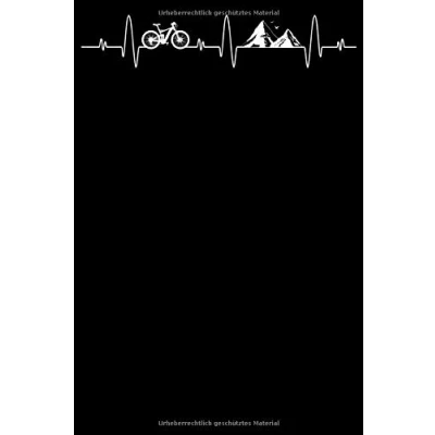 Abbildung von Fahrrad Herzschlag EKG: Notizbuch DIN A5 Gepunktet / Dotted 120 Seiten Puls Berge Berg MTB Mountainbike Rennrad Downhill Radsport Bike Geschenkidee &amp; ... Planer Tagebuch Notizheft Notizblock