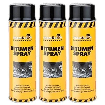 Abbildung von Chamäleon Bitumen Spray 3 x 500ml BITUM SCHWARZ UBS Schutz UNTERBODENSCHUTZ
