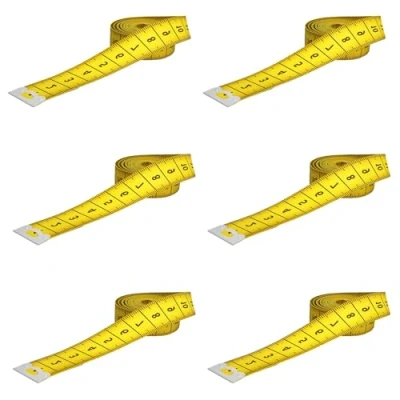 Abbildung von 6 Bände Maßband Körpe 200cm/79 Zoll, Schneidermaßband Doppelseitige Measuring Tape Flexible Bandmaß Massband Schneider Mit Knopf Umfangmaßband Für Haushalte Handwerker